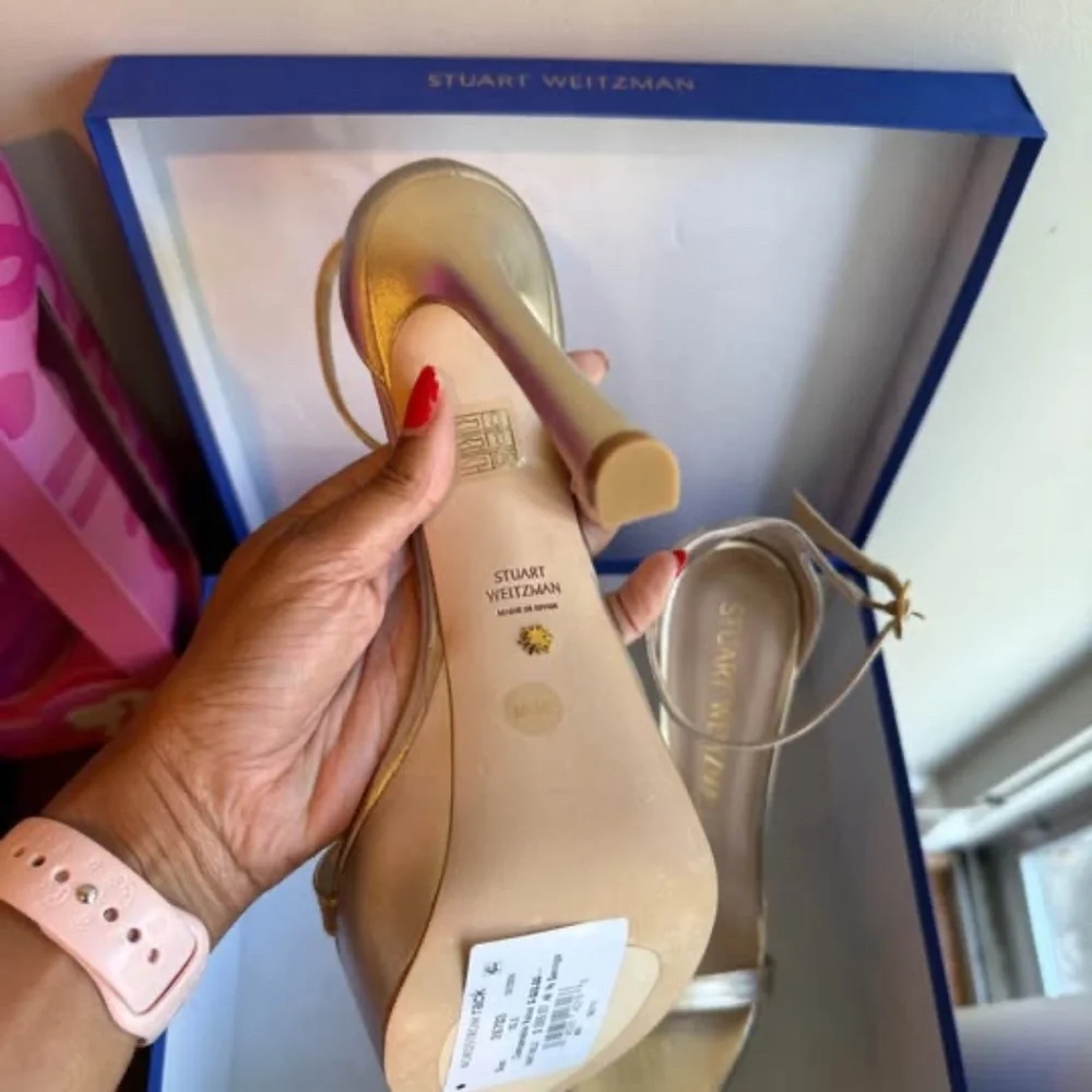 Stuart Weitzman Nudistcurve Hollywood Sandal Size 10.5